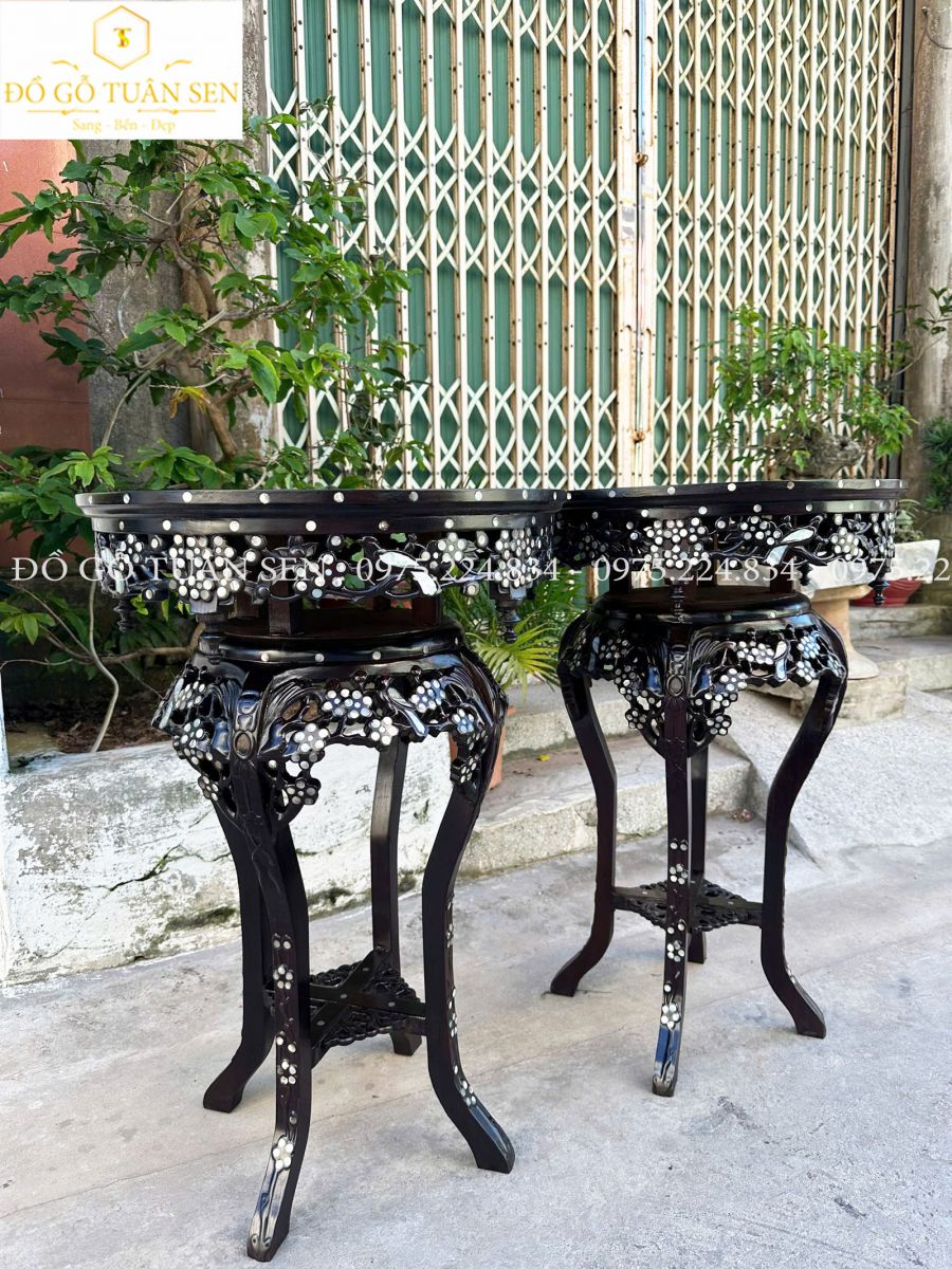 Thông tin kích thước đôn váy mai gỗ gụ Vo1